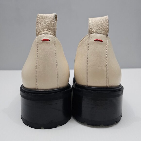 NEW Aeyde Ruth Loafer Womens EU 38 Creamy Nappa Leather Slip On Chunky Lug Sole - Picture 9 of 14